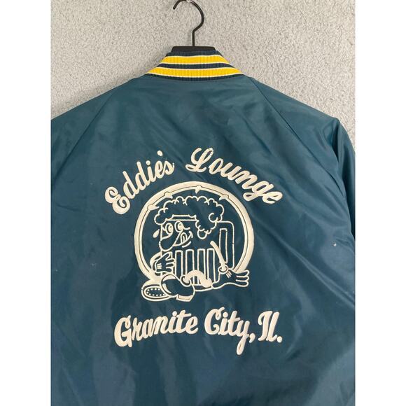 Men's Vintage‎ Bomber Jacket Size 44 Navy Casual Fall Dunbrooke - Picture 3 of 13